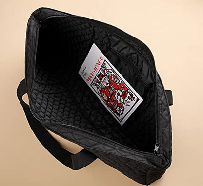American Mahjong Game Set - Black Quilted Soft Bag 166 Premium Tiles with 4 All-in-One Rack/Pushers,100 Chips, Wind Indicator, English Manual. Easy Carry Complete Classic Mah-Jongg Set - color: Mahjong Game Set With Black Case
