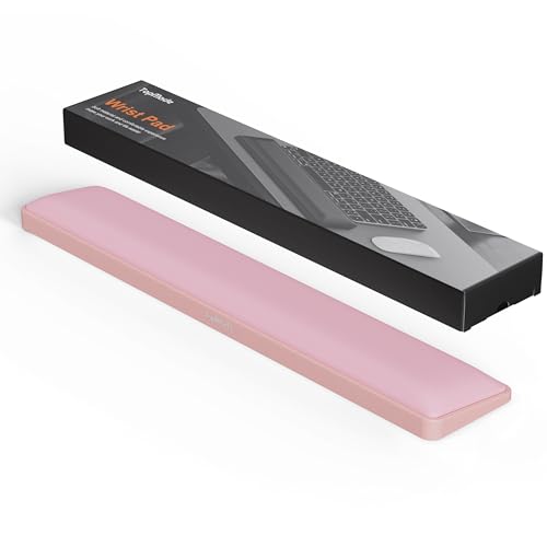 TopMade Keyboard Wrist Rest, Cooling Gel & Upgrade Soft Memory Foam Design Wrist Support for Keyboard, Full-Size Keyboard Hand Rest Pad, Ergonomic Palm Rest for Long Hours of Work, Gaming, Pink - color: Pink