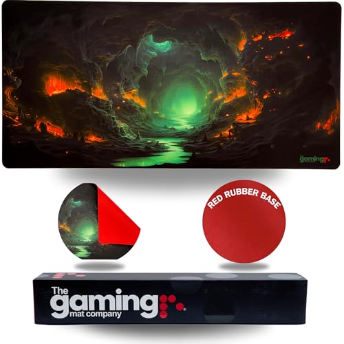 The Gaming Mat Company Single Player MTG Playmat & Mouse Pad – 28" x 14" Candlelight Cavern Gaming Mouse Pad Compatible with Magic: The Gathering playmats, MTG Cards, TCG Gaming mat - color: Forest