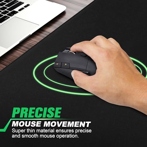 LifeTrim Huge 46”x17” 5mm Gaming Mouse Pad Large Mouse Pad for Desk Gaming Giant Black XXL Thick Long Extra Large Extended Big Gamer Desk Mat - size: 46" x 17"