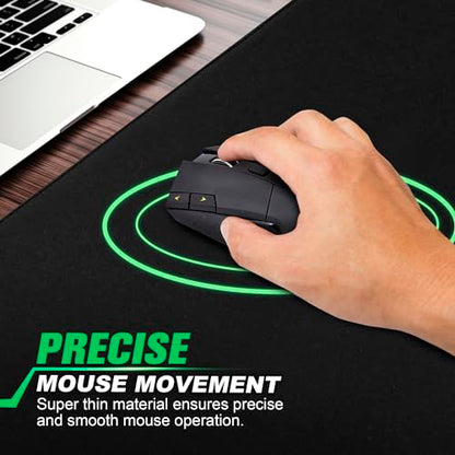 LifeTrim Huge 46”x17” 5mm Gaming Mouse Pad Large Mouse Pad for Desk Gaming Giant Black XXL Thick Long Extra Large Extended Big Gamer Desk Mat - size: 46" x 17"