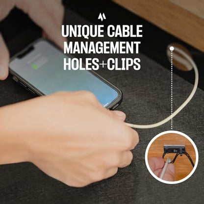 Under Desk Drawer Slide Out Attachment - Carbon Steel Undermount Table Drawer with Cable Management, Pull Out Add-On Storage for Office & Standing Desks (13" x 8" x 2.8") - size: Medium, style: Drawer