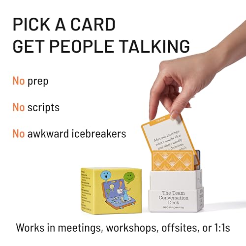 160 Team Building Cards for Managers - Build Trust & Improve Team Performance - 4 Categories from Light Icebreakers to Strategic Team Questions - For Meetings & 1-on-1s | Say This Not That Cards