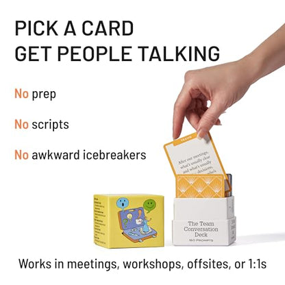 160 Team Building Cards for Managers - Build Trust & Improve Team Performance - 4 Categories from Light Icebreakers to Strategic Team Questions - For Meetings & 1-on-1s | Say This Not That Cards