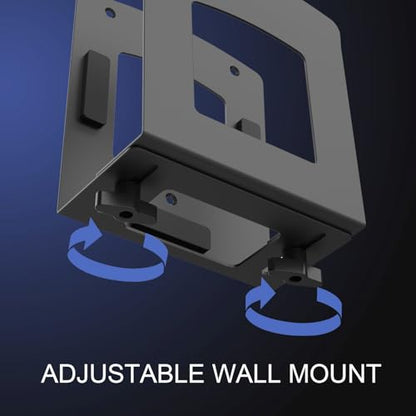 Adjustable Electronic Device Wall Mount|Universal Holder for Small Computers, Gaming Consoles（Xbox 360，Xbox One, PS4），Mini PC，Small Form Factor Desktop Tower, UPS .Fits 1.6" to 3.8" Width