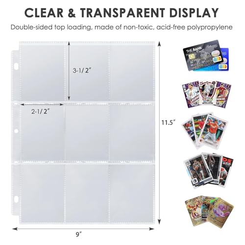 HBK Dragon Card Binder 900 Pockets, Compatible with MTG, TCG, Game Cards | 50 Removable Sleeves, PU Leather Cover, 3-Ring Trading Card Album with Zipper - color: Dragon, size: 900 Pockets