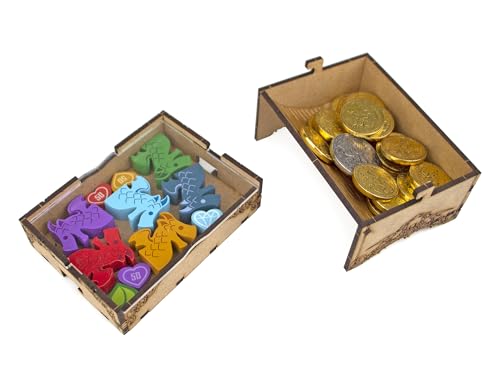 Organizer for Flamecraft with 7 Dragons Tray - Upgrade Board Game with Storage Box Organizer for Cards, Tokens and Dice - Accessories Upgrade for Components of Flamecraft