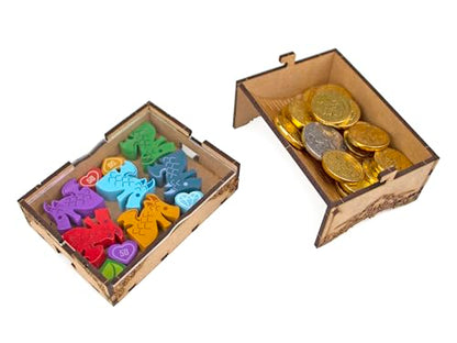 Organizer for Flamecraft with 7 Dragons Tray - Upgrade Board Game with Storage Box Organizer for Cards, Tokens and Dice - Accessories Upgrade for Components of Flamecraft