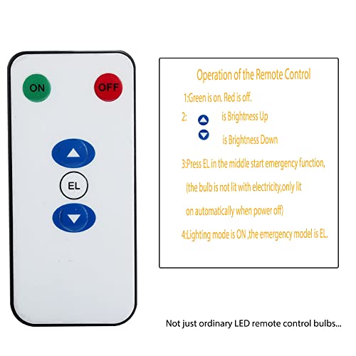 BSOD Rechargeable Light Bulbs, LED Magic Bulb with Remote Controller Warm White Emergency Lamp Without Electricity Battery Operated Light 7W Bulb E26 for Home Indoor Lighting (Warm White 2 Pack) - color: Warm White 2 Pack
