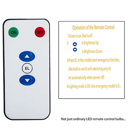 BSOD Rechargeable Light Bulbs, LED Magic Bulb with Remote Controller Warm White Emergency Lamp Without Electricity Battery Operated Light 7W Bulb E26 for Home Indoor Lighting (Warm White 2 Pack) - color: Warm White 2 Pack