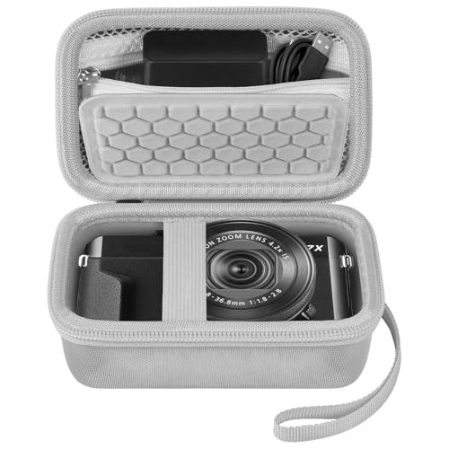 Comecase Hard Digital Camera Case for Canon G7X Mark III/II & SX740 | Hard Shell Travel Storage for Creators and Travelers,for Kodak Pixpro FZ55/FZ45, for Sony Cybershot/for Ricoh GR III, White - color: White