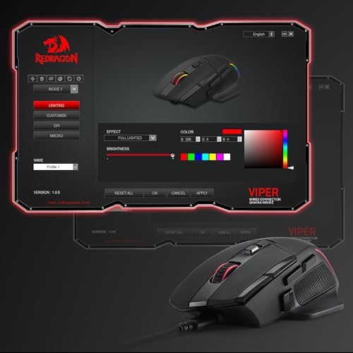 Redragon M925 Wired Optical Gaming Mouse 24000 DPI Remapping Keys | Stable Lag-Free Connection, Smooth Precise Tracking, Programmable Button, Vibing Backlight, Ergonomic Grip Body Comfort - size: Standard, style: Wired