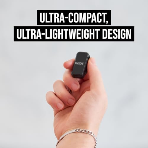 RØDE Wireless Micro — Compact Wireless Microphone for Lightning (X Through 14), Two Mics with Charging Case for Smartphone Content Creation, Black — NOT for iPhone 15+ | Two Clip-on Transmitters with Built-in Mics, Lightning Receiver, Up to 21 Hrs Battery