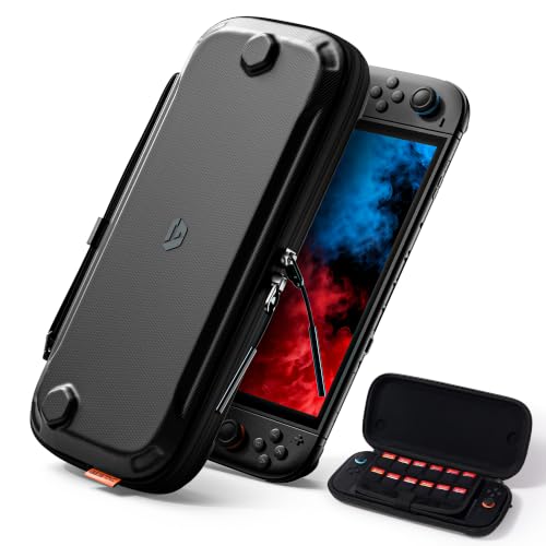 Slim Switch 2 Carrying Case, Protective Hard Shell Case with 12 Game Card Slots, Portable Lightweight Travel Case for Switch 2 with Military-Grade Protection, Soft Inner Screen Cover, Tactical Style