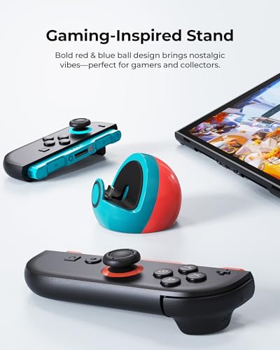 Antank Charging Stand for Nintendo Switch 2, Switch OLED&Lite, No TV Output - color: Red & Blue