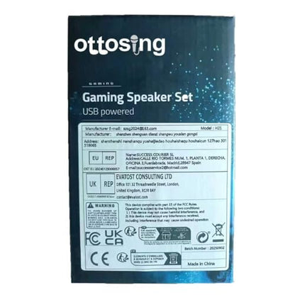 H21 Computer Speakers for Desktop PC, Full Stereo Sound, USB-Powered, Gaming Monitor Speaker with 3.5mm Aux Multimedia for Laptop/Desktop/Tablets/Phone(Black)
