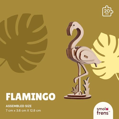 3D Wooden Puzzles for Ages 8+, 6 Pack Animal Puzzles, FSC-Certified Wood, Plastic-Free Toy, STEM Kit for Kids Teens Adults, Wood Craft Model Kit, Individually Wrapped Party Favors - Exotic Frens - color: Exotic Frens