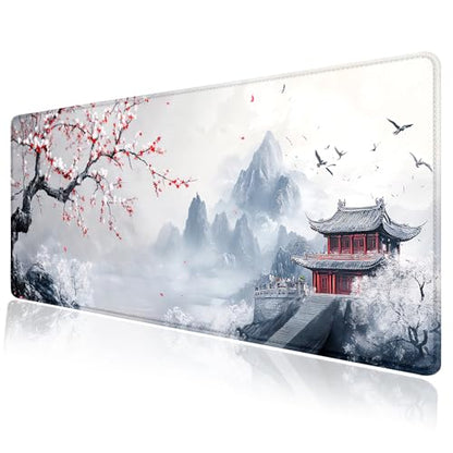 Large Mouse Pad, Desk Mat Computer Keyboard Pad Non-Slip Rubber Base Waterproof with Stitched Edges for Laptop Gaming, Office & Home 31.5 x 11.8 Inch (XL-03) - color: Xl-03