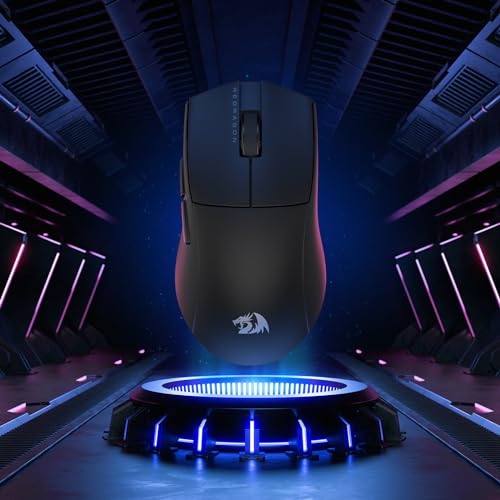 Redragon M916 PRO 3-Mode Wireless Gaming Mouse, 55G Ultra-Light 26K DPI Mouse w/Ergonomic Natural Grip Build, Full Programmable Buttons, Software Supports DIY Keybinds & DPI - color: Black, style: 1K Hz
