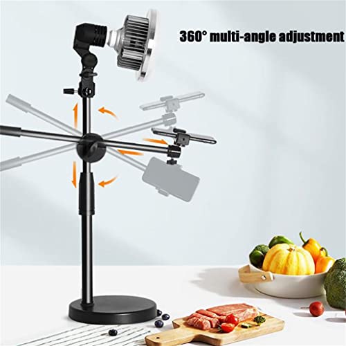 Adjustable 50cm Phone Shooting Bracket Stand with Boom Arm+Super Bright 175W LED Light Photo Studio Kits