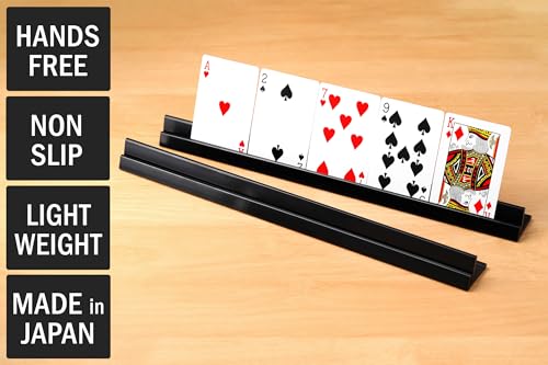 Hands Free Card Holder Stand, Non-Slip, 4 pieces, 13.4 Inches (34 cm), Made in Japan, for Card Games, Lightweight, TCG, (Blue) - style: 4 Pack-Blue