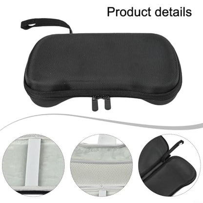 for Retroid Pocket 5 Carrying Case, Stylish Cloth Storage Bag with Organizer Pockets, Shockproof Travel Sleeve for Handheld Gaming Console, Black 25x12x5cm