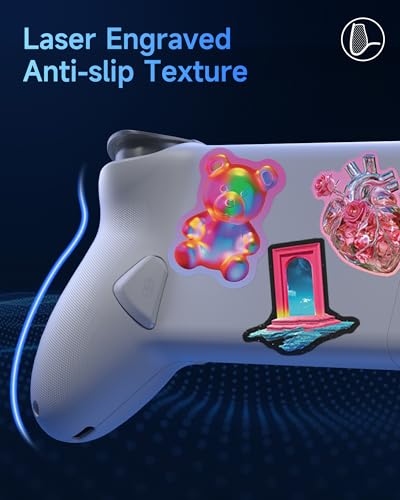 EasySMX M15 Mobile Gaming Controller for Android/iPhone 15 Series,Android Controller with Hall Trigger/Joysticks for COD（DIY Punk Graffiti） - color: White（Punk Graffiti）