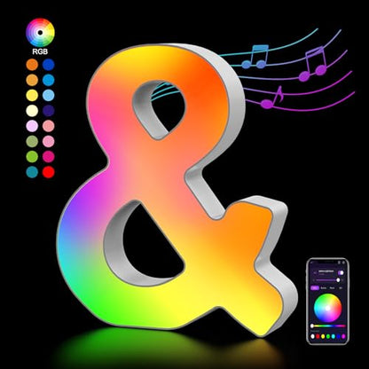 OJQ Light Up Letters LED Letter Room Decor Wall Decor Living Room Gifts | Boyfriend Home Decor Living Room Christmas Birthday Gifts for Girl Teen Girls Gifts Party Home Wall Decor-& - style: Letter-&