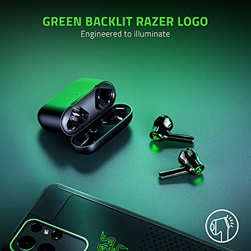 Razer Hammerhead True Wireless X Earbuds: Custom-Tuned 13mm Drivers - Bluetooth 5.2 w/Auto-Pairing - 60ms Low-Latency Gaming Mode - Touch Enabled - Mobile App Customization - Classic Black - style: TW X