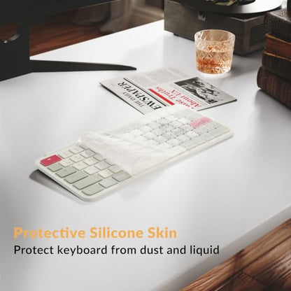 Keychron B1 Pro Ultra-Slim ZMK/Launcher Wireless Bluetooth 2.4 GHz/Wired Connection Keyboard for Mac Windows Linux - Retro Red - color: Retro Red