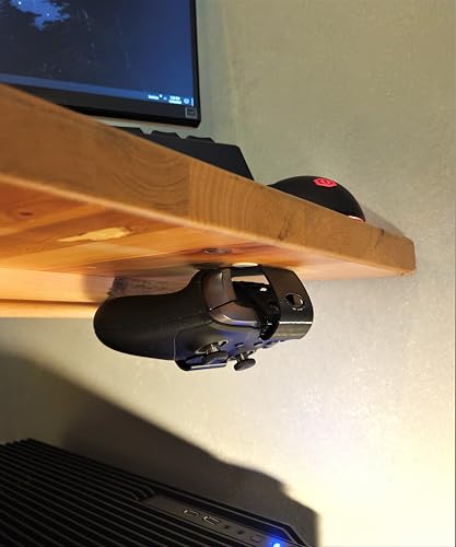 Controller Holder – Under Desk or Wall Mount Compatible with PS5 DualSense and Xbox Controllers | Quick Snap-in Design | Made in USA - color: White, size: Xbox