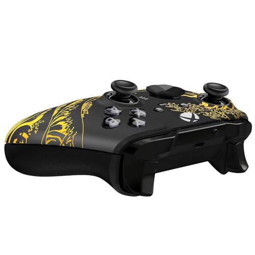 Custom Controllerzz Elite Series 2 Controller Compatible With Xbox One, Xbox Series S, and Xbox Series X (Golden Waves) - color: Golden Waves