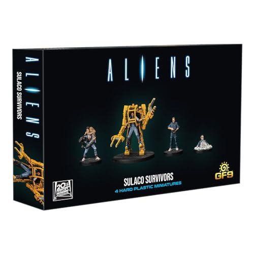 GF9: Aliens: Sulaco Survivors - 4 RPG Miniatures, Hard Plastic Figures, Unpainted, Roleplaying Game Accessories, Based On The 1986 Film Aliens