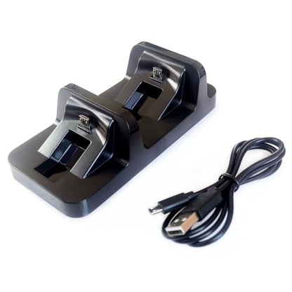 PS4 Controller Dual Charging Dock Station with USB Charging Cable | Charger Compatible with PlayStation 4 PS4/PS4 Slim/PS4 Pro