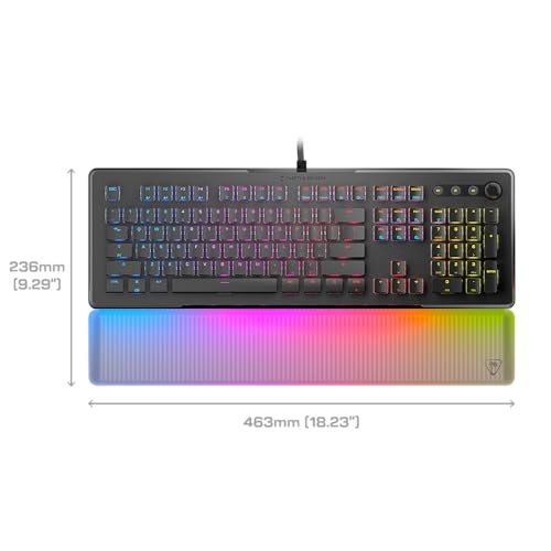 Turtle Beach Vulcan II Max Optical-Mechanical RGB Gaming Keyboard | Customizable RGB Keys & Palm Rest, Smart Keys, Titan II Linear Switches, Anodized Aluminum Top Plate, Media Controls, Black - color: Black