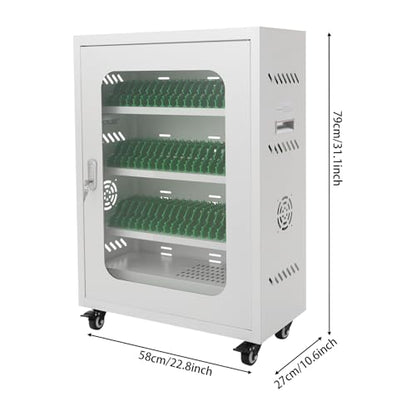 Rechargeable Mobile Phone Charging Cabinet,50 Slots Cell Phones Charging Station Portable Cellphone Charging Cart with Combination Lock, for Students and Employees, Tourists - size: 50-Slots