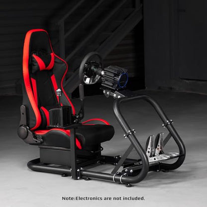 Dardoo G29 Racing Simulator Cockpit with Seat Fit for Thrustmaster T300RS, for Logitech G25 G27 G920 G923, for Fanatec, Ultra-Sturdy Alloy Steel Steering Wheel Stand,Without Wheel,Pedal & Handbrake