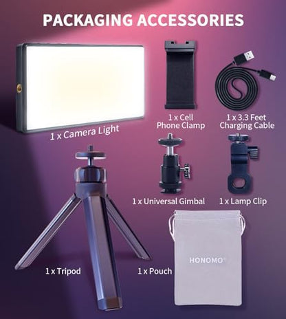 Professional 192 LED Camera Lighting Kit for Streaming and Video Conferencing - Elevate Your Content Quality with The Perfect Video Light