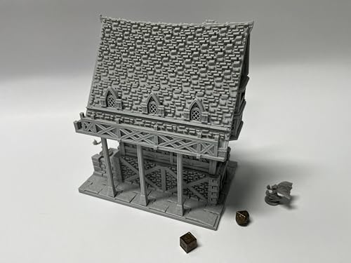 HAUTICO Medieval Gothic Miniature Building – Paintable Tabletop Terrain for D&D, Wargames & Dioramas 18mm (Medium Scale)