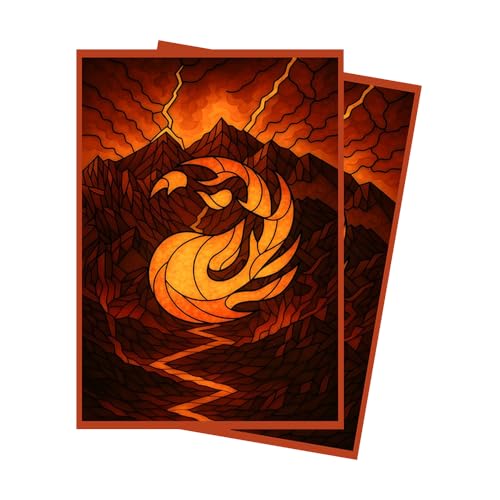 Stained Glass Mountain MTG Card Sleeves (Smooth) - 104 Count Standard Size TCG Sleeves - Compatible with Magic The Gathering - Double Sleeving - Original Art Design, Premium Protection - color: Stained Glass Mountain