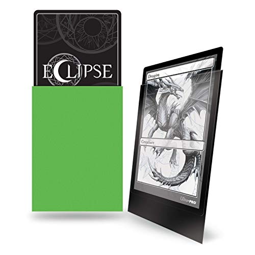 Ultra Pro E-15618 Eclipse Standard Matte Sleeves 100 Pack-Lime Green - color: Lime Green