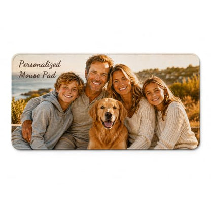Custom Mouse Pad Custom Desk Mat Personalized Mouse Pad | Multiple Size Options Personalized Photo Text Logo Large Mouse Pad Non-Slip Easy-Clean Keyboard Mat For Office Computer Desk