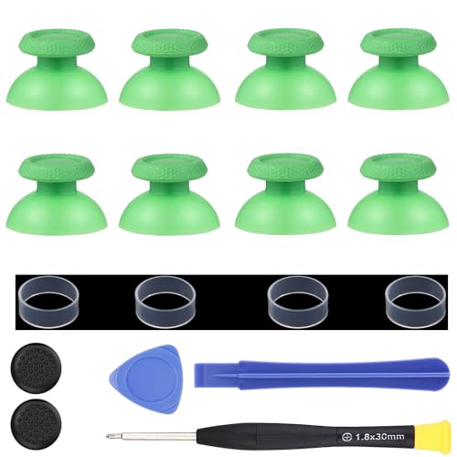 8 Pack Green Replacement Thumbsticks for DualSense PS5 Controller, Custom Analog Thumb Stick Joystick Grip Replacement for PlayStation 5 Controller - size: Green