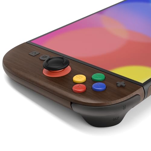 eXtremeRate DIY Replacement Shell Buttons for Nintendo Switch 2, Custom Full Set Rear Back Plate Controller Housing with Buttons for Switch 2 Handheld Console & Joycon 2 - Deluxe Version - Wood Grain - color: Wood Grain