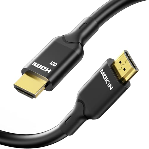 MOKiN HDMI Cable, 3.94ft, 4K@60Hz, High-Speed 4K HDMI 2.0 Cord (18Gbps), 2160p, 48 bit, Compatible with TV/PS7/Xbox/Roku, Black