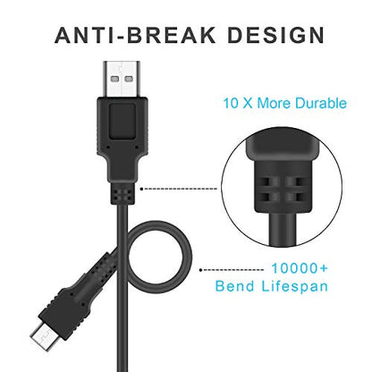 ECHZOVE Charger Compatible with Nintendo Switch, Charging Cable Compatible with Nintendo Switch, Charger Cable Compatible with Nintendo Switch Pro Controllers - Black (4.92ft) - color: Black