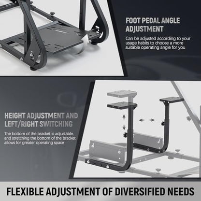Marada Racing Simulator Cockpit with TV Bracket Mounting Holes Fit for Logitech/Fanatec/Thrustmaster G923 G27 G29 G920 T300, Adjustable Driving Simulator, No Steering Wheel Pedal TV Seat
