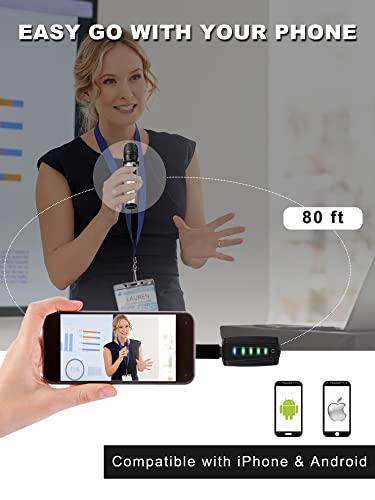 Alvoxcon USB Wireless Microphone, UHF Condenser mic for Android, PC Computer, Laptop, PA, Podcasting, Vlogging, YouTube, Vocal Recording, Gaming, Singing Practice (System with USB Receiver)