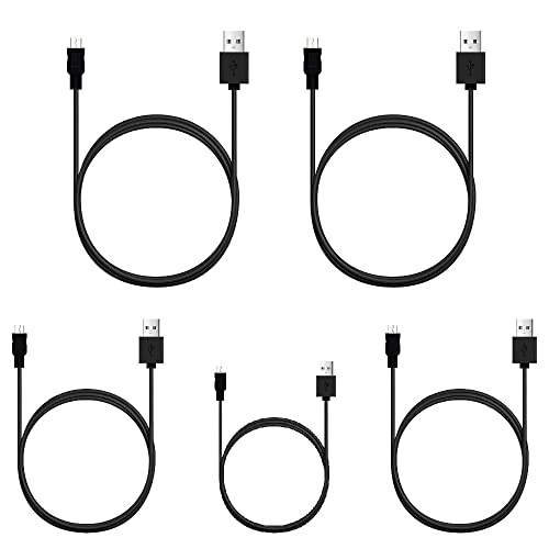 Micro USB Cable, 5 Pack [6FT, 6FT, 3FT, 3FT, 1FT], Fast Charging Cable, High Speed Data Transfer Cable, Android Phone Cable for Samsung Galaxy S7 Edge S6 S5 and More, Trustable - size: 5Pack Mix