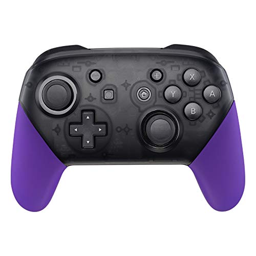 eXtremeRate Purple Replacement Handle Grips for Nintendo Switch Pro Controller, Soft Touch DIY Hand Grip Shell for Nintendo Switch Pro - Controller NOT Included - color: Purple